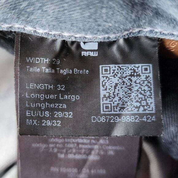 G-Star Raw D-Staq Mid Skinny Distressed Gray Denim Jeans Mens 29X32 - Picture 6 of 11